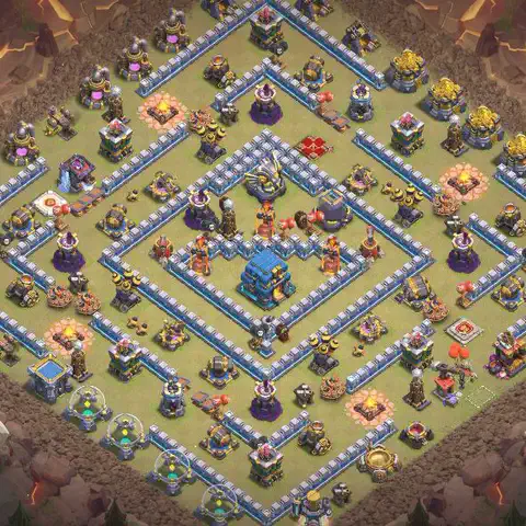 TH12 anti air cwl war base layout #196