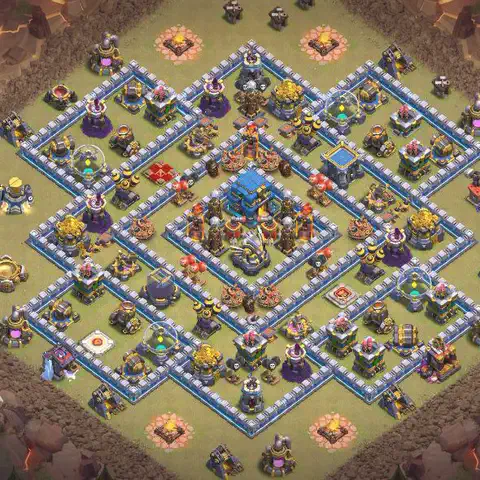 TH12 anti e-drag cwl war base layout #199