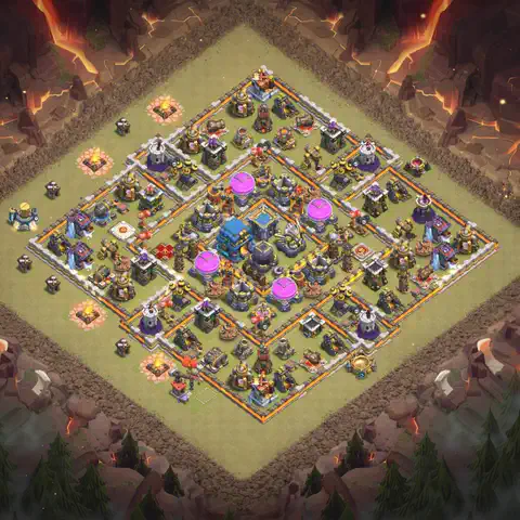 TH12 anti air cwl war base layout #220