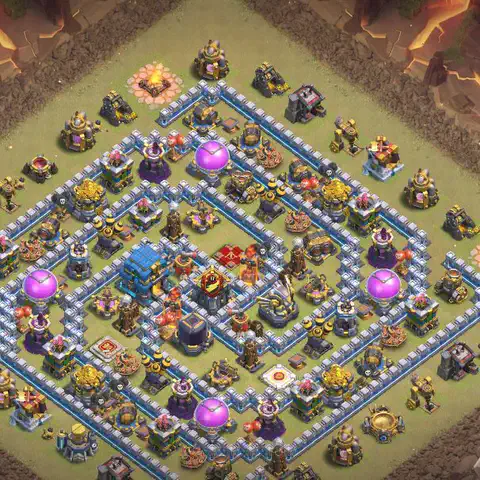 TH12 anti lavaloon cwl war base layout #232