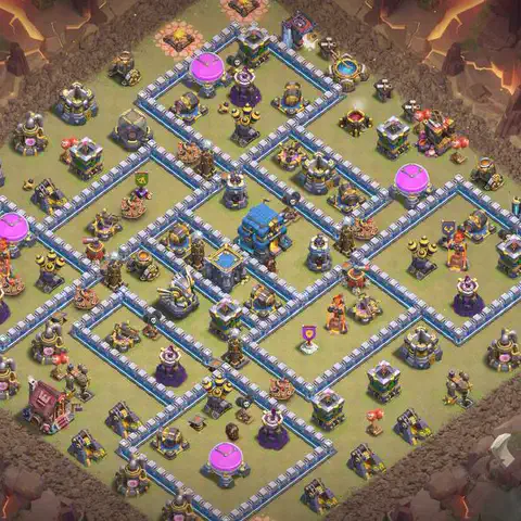 TH12 anti lavaloon war defense base layout #003