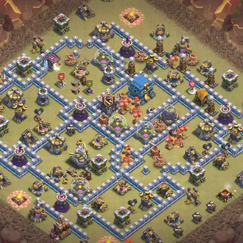 TH12 anti e-drag war defense base layout #012