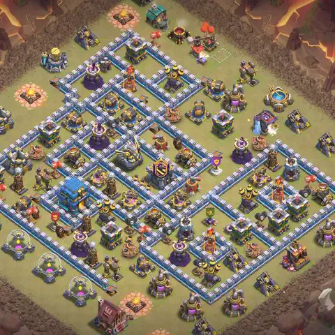 TH12 anti e-drag war defense base layout #030