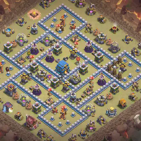 TH12 anti lavaloon war defense base layout #036