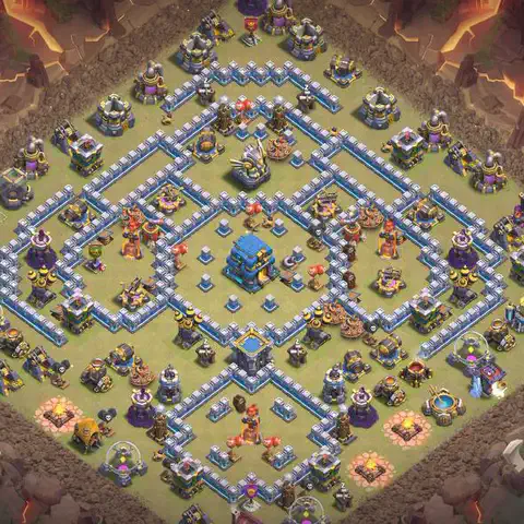 TH12 anti e-drag war defense base layout #045