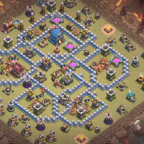 TH12 anti blimp war defense base layout #048