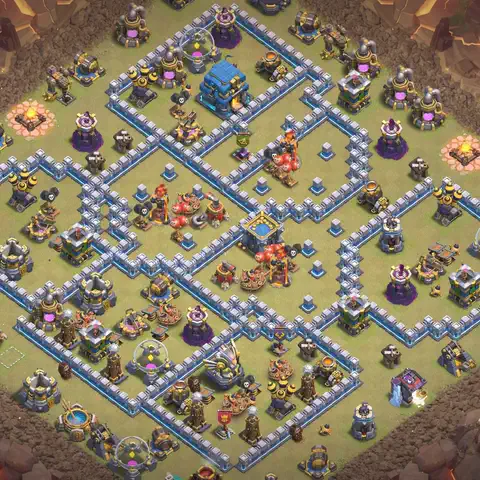 TH12 anti blimp war defense base layout #057