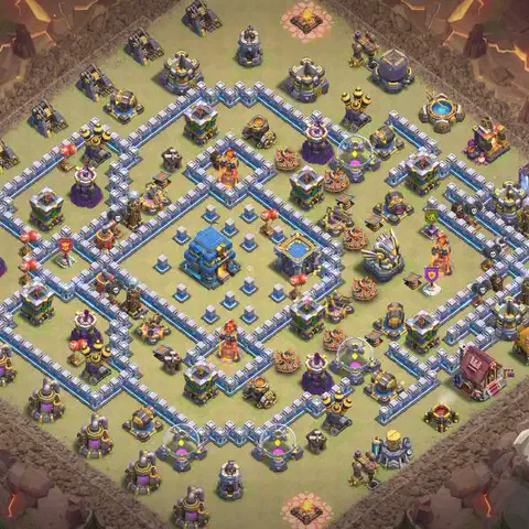 TH12 anti e-drag war defense base layout #063