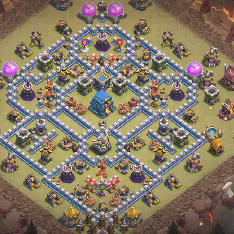 TH12 anti blimp war defense base layout #075