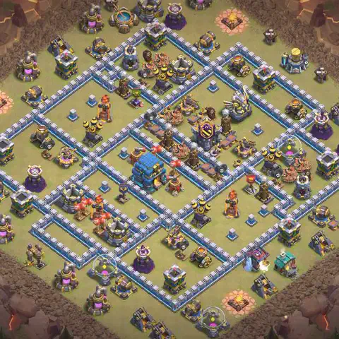 TH12 anti blimp war defense base layout #093