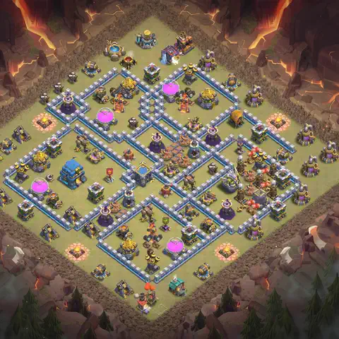 TH12 anti blimp war defense base layout #105