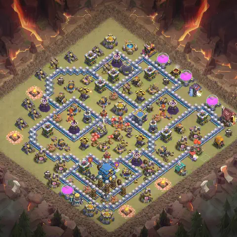 TH12 anti e-drag war defense base layout #108