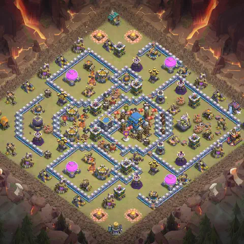 TH12 anti e-drag war defense base layout #117