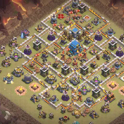 TH12 anti e-drag war defense base layout #162