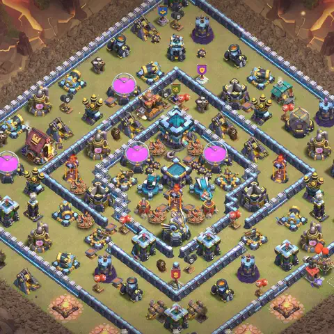 TH13 anti air anti 3-star war base layout #011