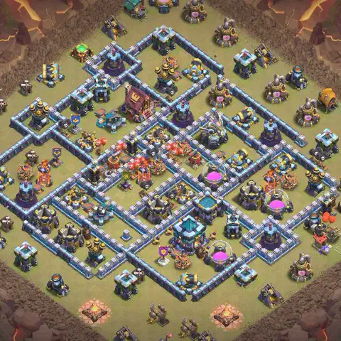 TH13 anti hydra anti 3-star war base layout #023