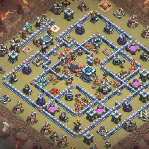 TH13 anti air anti 3-star war base layout #026