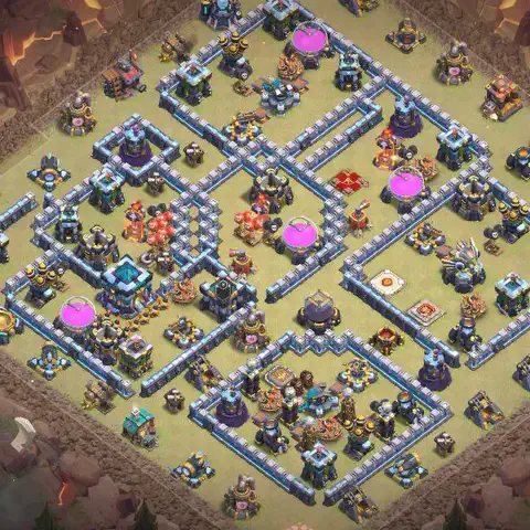 TH13 anti blimp anti 3-star war base layout #029