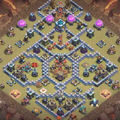 TH13 anti blimp anti 3-star war base layout #035