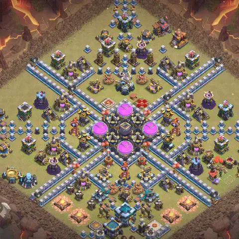 TH13 anti hydra anti 3-star war base layout #071