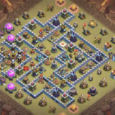 TH13 anti blimp anti 3-star war base layout #110