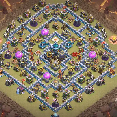 TH13 anti e-drag anti 3-star war base layout #119