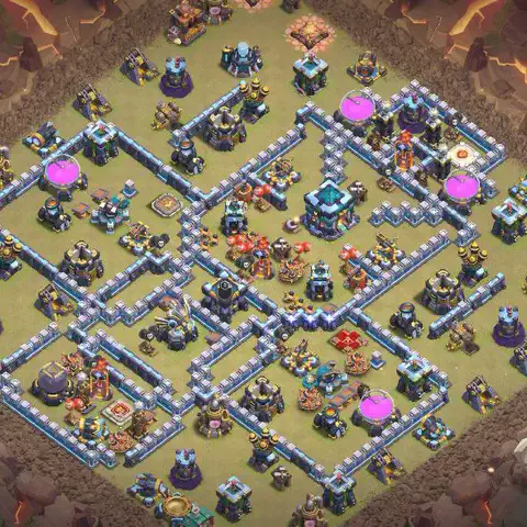 TH13 anti e-drag cwl war base layout #028