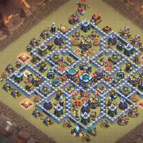 TH13 anti blimp cwl war base layout #043