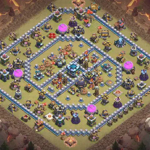 TH13 anti blimp cwl war base layout #067