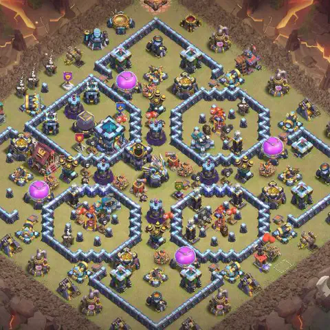 TH13 anti e-drag war defense base layout #009