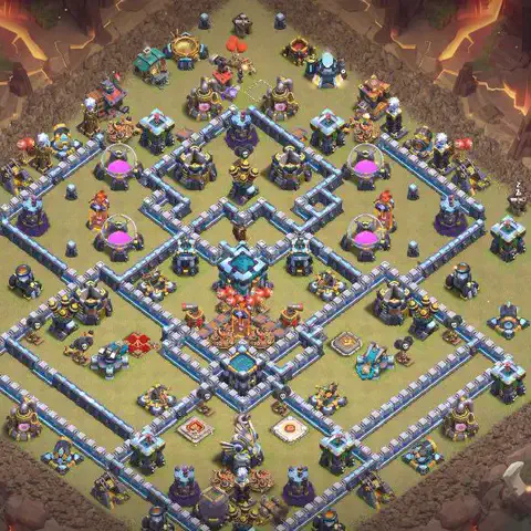 TH13 anti e-drag war defense base layout #027
