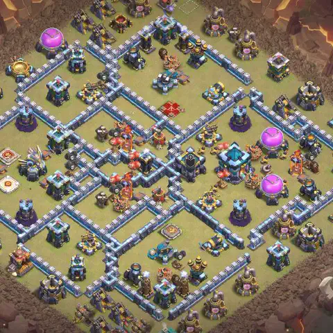 TH13 anti lavaloon war defense base layout #036