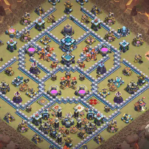 TH13 anti e-drag war defense base layout #081