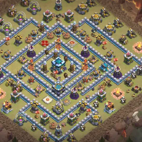 TH13 anti hydra war defense base layout #123