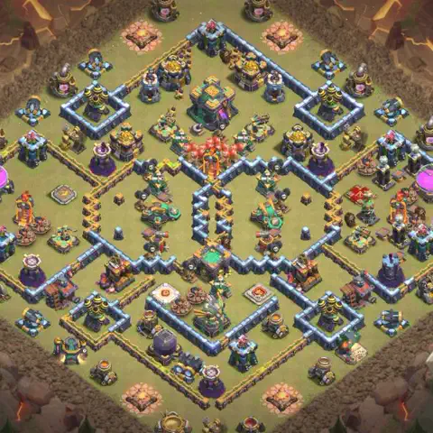 TH14 anti lavaloon anti 3-star war base layout #005