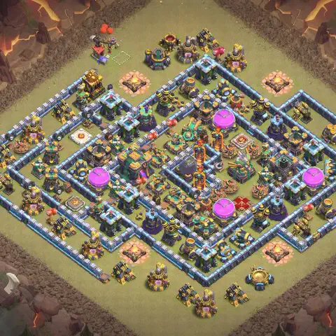 TH14 anti blimp anti 3-star war base layout #050