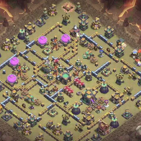 TH14 anti air anti 3-star war base layout #071