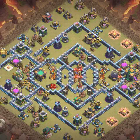 TH14 anti e-drag cwl war base layout #025