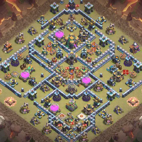 TH14 anti lavaloon war defense base layout #033