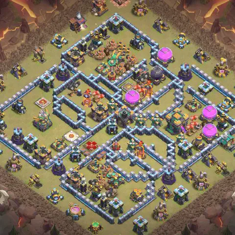TH14 anti hydra war defense base layout #042