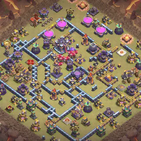 TH15 anti e-drag anti 3-star war base layout #020