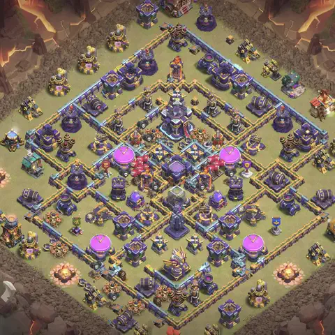 TH15 anti lavaloon cwl war base layout #001