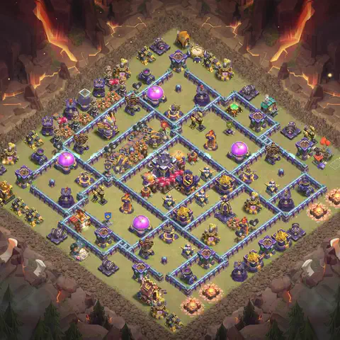 TH15 anti root rider cwl war base layout #037