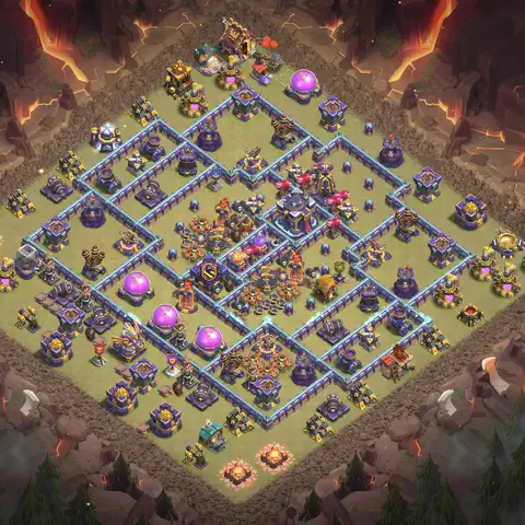TH15 anti root rider cwl war base layout #040