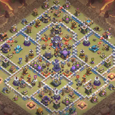 TH15 anti root rider war defense base layout #015