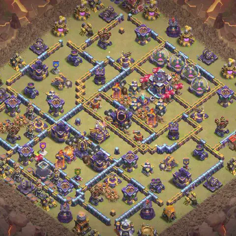 TH15 anti lavaloon war defense base layout #021