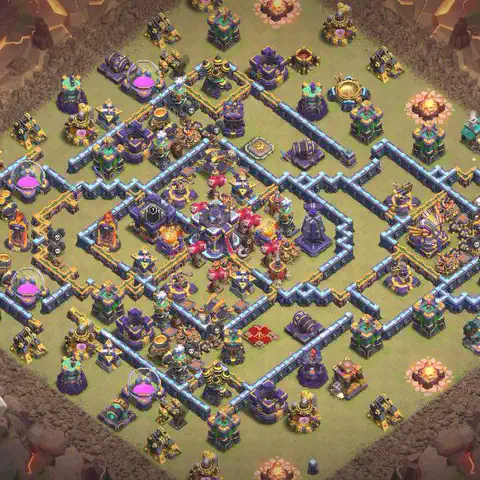TH15 anti hydra war defense base layout #027