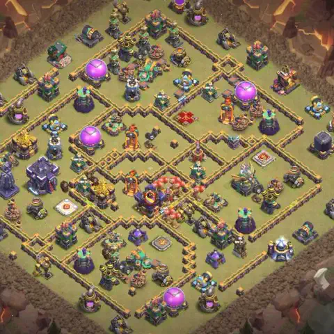 TH15 anti lavaloon war defense base layout #090