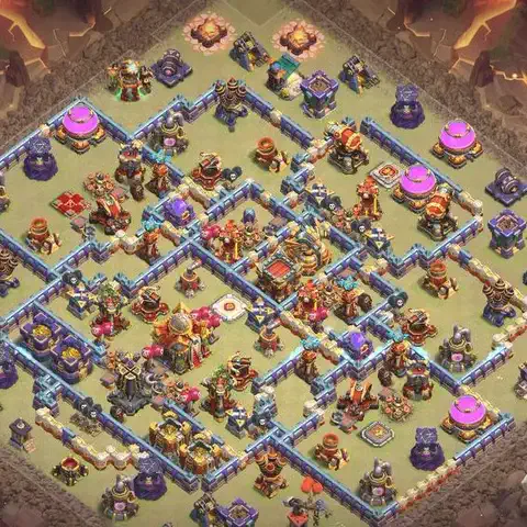 TH16 anti root rider anti 3-star war base layout #029
