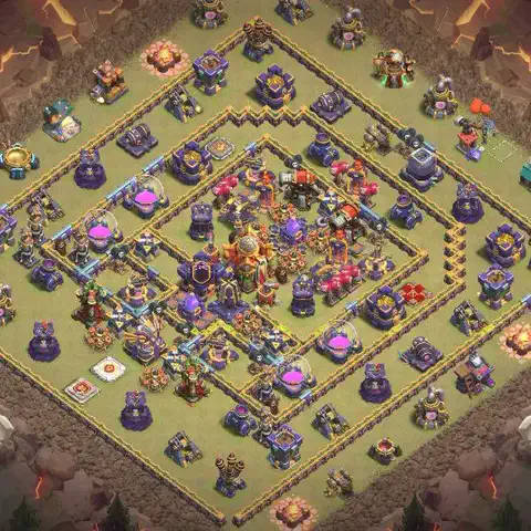 TH16 anti blimp anti 3-star war base layout #074